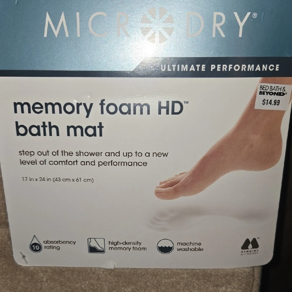 Memory Foam HD Bath Mat - Beige
